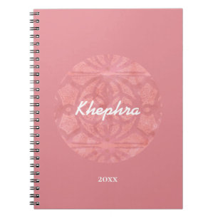 Ruddy Pink Batik Name and Year Notebook