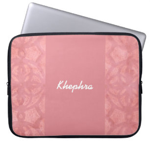 Ruddy Pink Batik Name Laptop Sleeve
