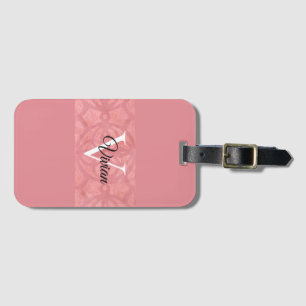 Ruddy Pink Batik Name Monogrammed Luggage Tag