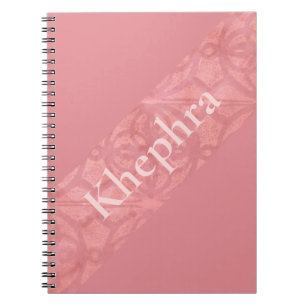 Ruddy Pink Batik With Name Notebook