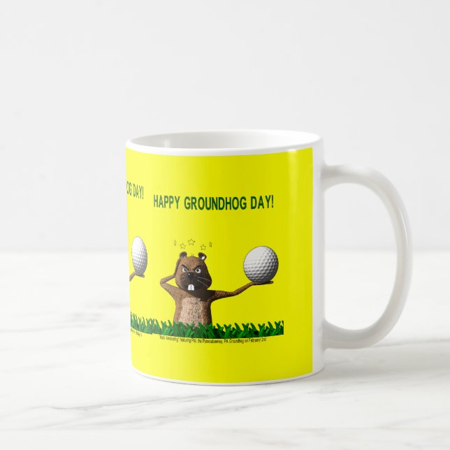 "Rude Awakening" Groundhog Day Mug (Right)
