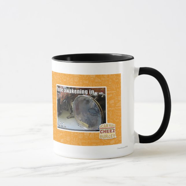 Rude awakening in mug (Right)