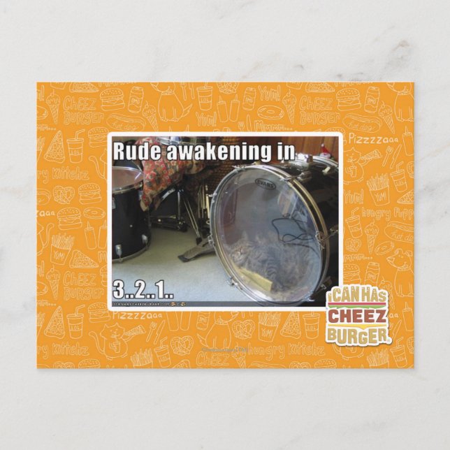 Rude awakening in postcard (Front)