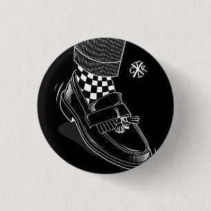 Rude boy 3 cm round badge