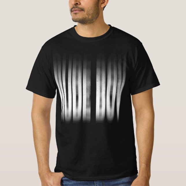 Rude Boy Blurred Effect Typography Reggae T-Shirt (Front)