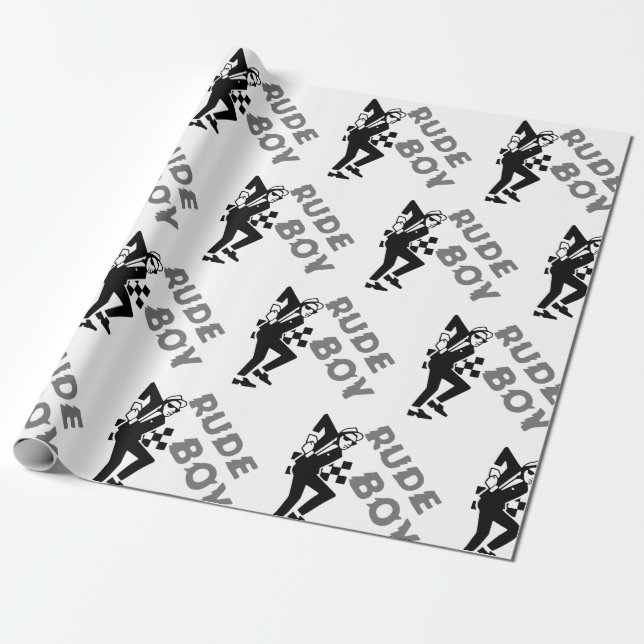 Rude Boy Wrapping Paper (Unrolled)