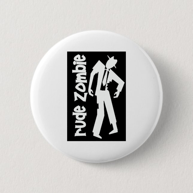 Rude Boy Zombie 6 Cm Round Badge (Front)