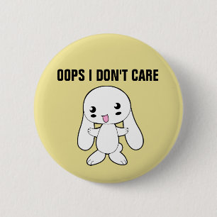 RUDE BUNNY, OOPS I DON'T CARE BUTTONS