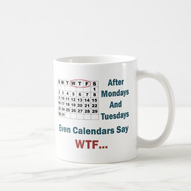 Rude Calendar Full Coffee Mug (Right)