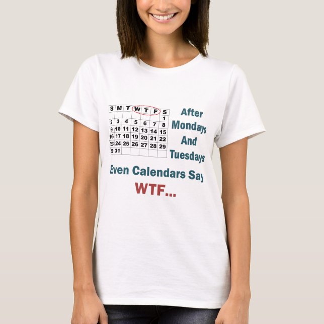Rude Calendar Full T-Shirt (Front)