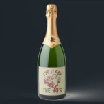 Rude Christmas Santa Face I Do It For The Ho's  Sparkling Wine Label<br><div class="desc">Rude Christmas Santa Face I Do It For The Ho's Offensive Xmas Gifts</div>