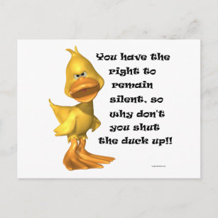 Rude Duck Postcard