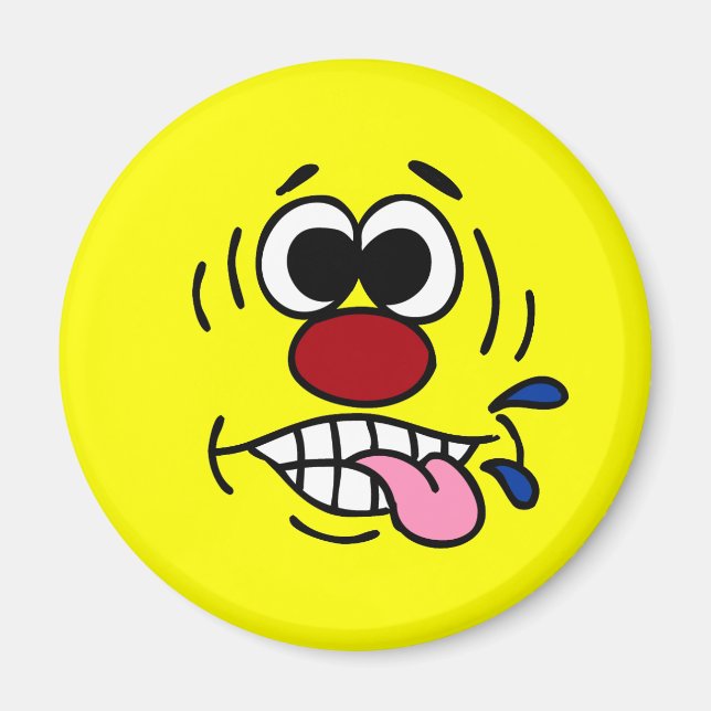 Rude Face Grumpey Magnet (Front)