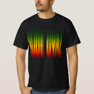 Rude Gyal Blurred Effect Typography Rasta Reggae T-Shirt