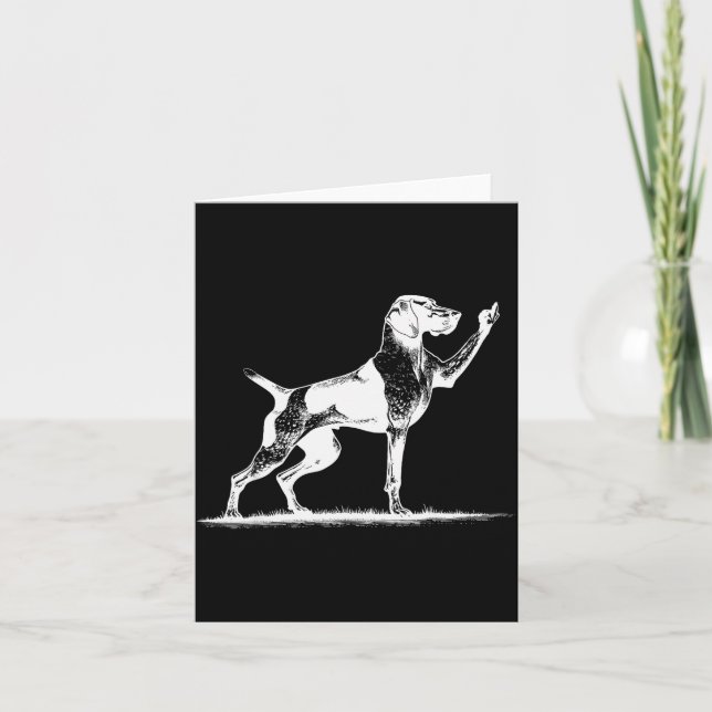 Rude Inter Dog Hole German Shorthaired Inter Dog  Card (Front)