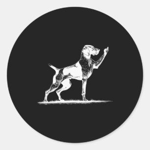 Rude Inter Dog Hole German Shorthaired Inter Dog Classic Round Sticker