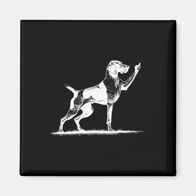 Rude Pointer Dog Hole German Shorthaired Pointer D Magnet (Front)