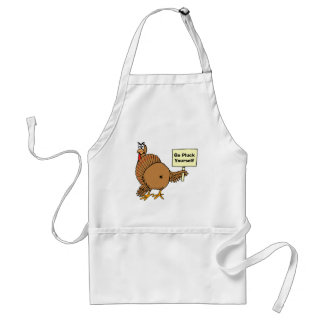 Rude Thanksgiving Jokes Pun Go Pluck Yourself Adul Standard Apron