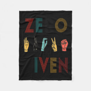 Rude Zero S Given Sign Language Asl Vintage Deaf Fleece Blanket