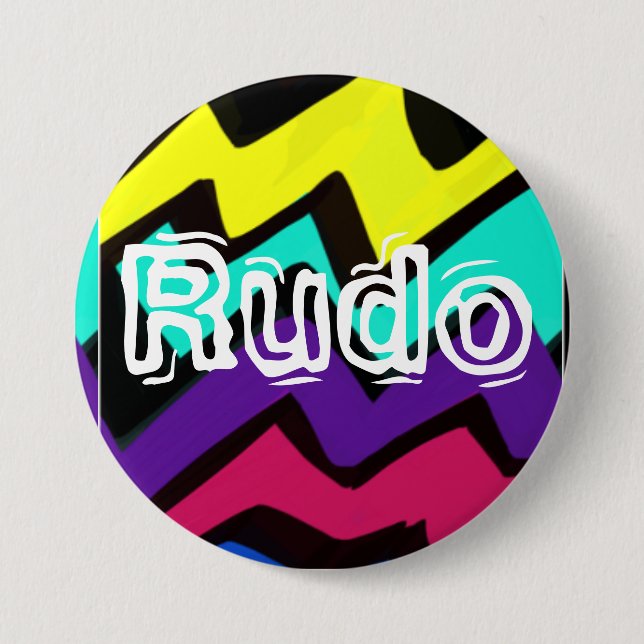 rudo 7.5 cm round badge (Front)