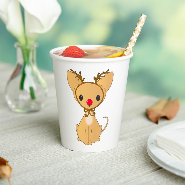 Rudolf Chihuahua Paper Cups (Creator Uploaded)