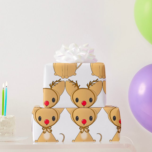 Rudolf Chihuahua Wrapping Paper (Creator Uploaded)