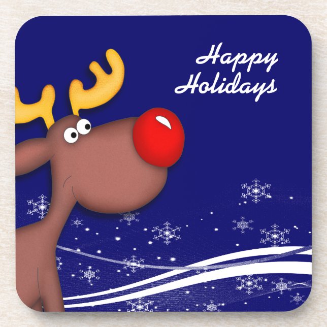 Rudolf Christmas Coaster (Front)