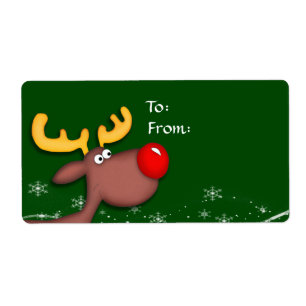 Rudolf Christmas Gift Tag