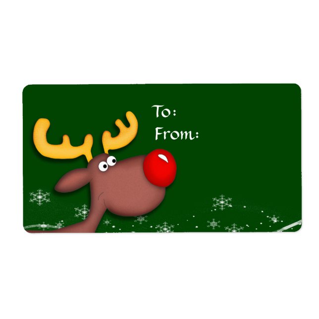 Rudolf Christmas Gift Tag (Front)
