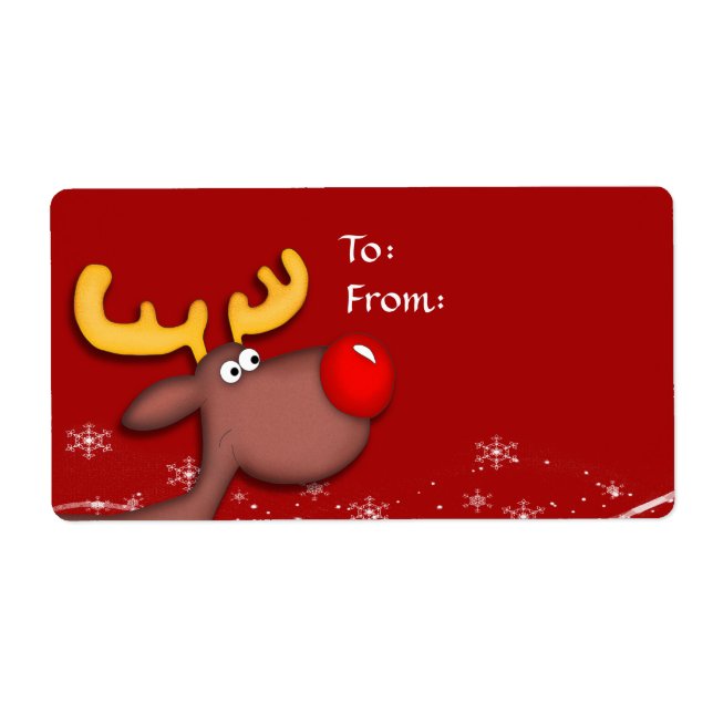 Rudolf Christmas Gift Tag (Front)