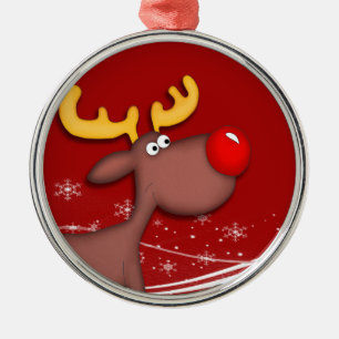 Rudolf Christmas Metal Ornament