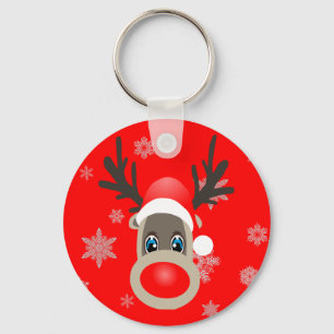 Rudolf - Christmas reindeer Key Ring