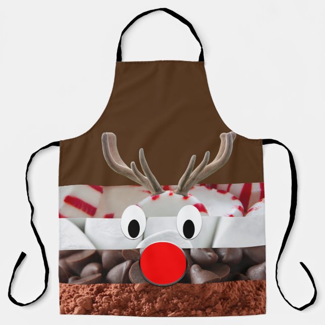 Rudolf deer candy ingredient  apron (Front)