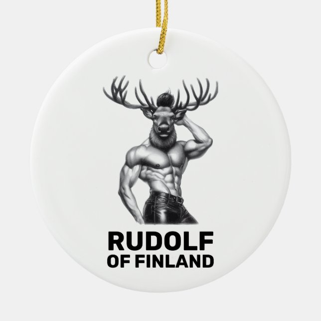 Rudolf of Finland - Gay / LGBT Christmas Ornament (Front)