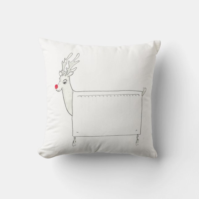 Rudolf the Red Nosed Radiator Cushion (Front)