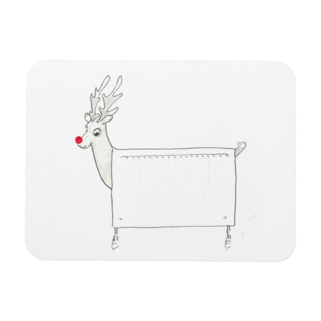 Rudolf the Red Nosed Radiator Magnet (Horizontal)
