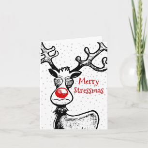 Rudolf the Reindeer wishes you a Merry Christmas Holiday Card