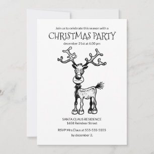 Rudolf the stressed reindeer invitation