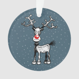 Rudolf the stressed reindeer ornament