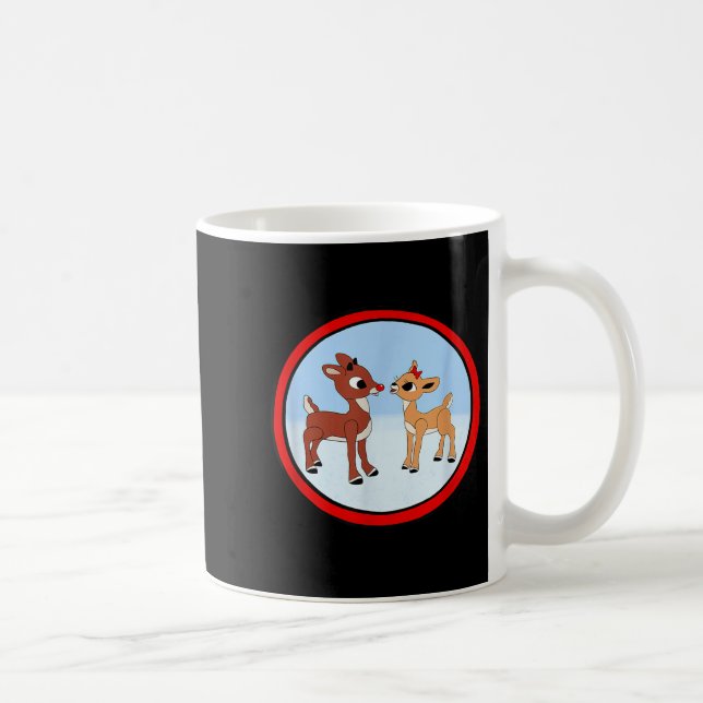 Rudolph And Clarice Christmas Kids Girls Tee Reind Coffee Mug (Right)