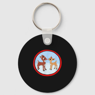 Rudolph And Clarice Christmas Kids Girls Tee Reind Key Ring