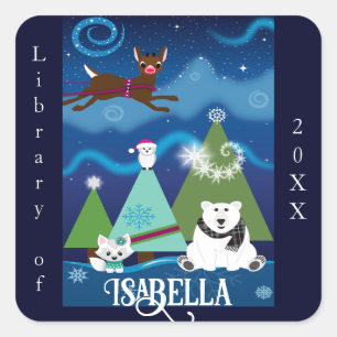 Rudolph And Friends Square Sticker