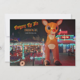 Rudolph at Burgers by the Bridge Holiday Card