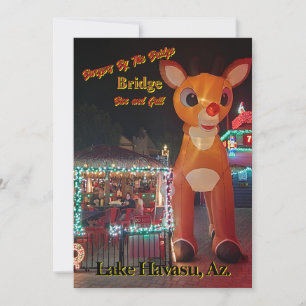 Rudolph at Burgers by the Bridge Holiday Card