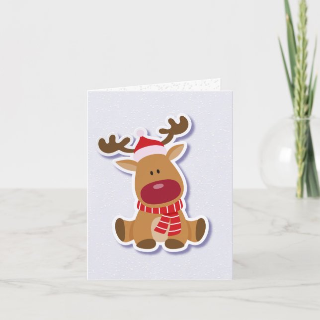 Rudolph Christmas Greeting Card (Front)