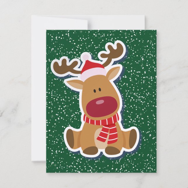 Rudolph Christmas Greeting Card (Front)