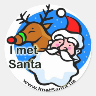 Rudolph - I Met Santa Sticker