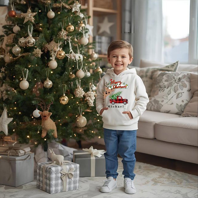 Rudolph Merry Christmas - Personalised Kids Hoodie (Creator Uploaded)