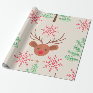 Rudolph modern Christmas Wrapping Paper