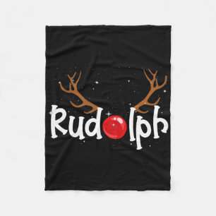 Rudolph Red Nose Reindeer Christmas Fun 1 Fleece Blanket